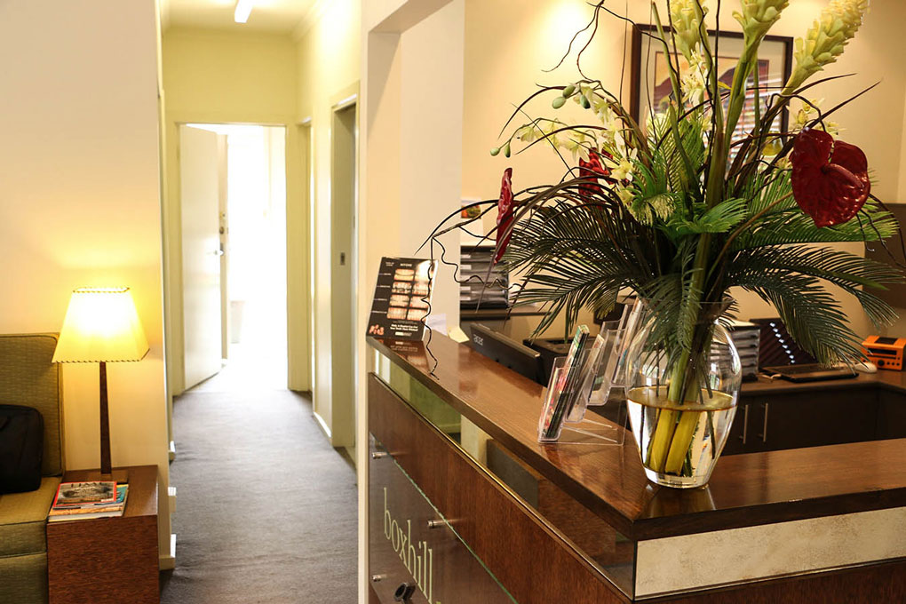 boxhill dental reception area